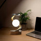 Lampe de bureau rotative avec téléphone,